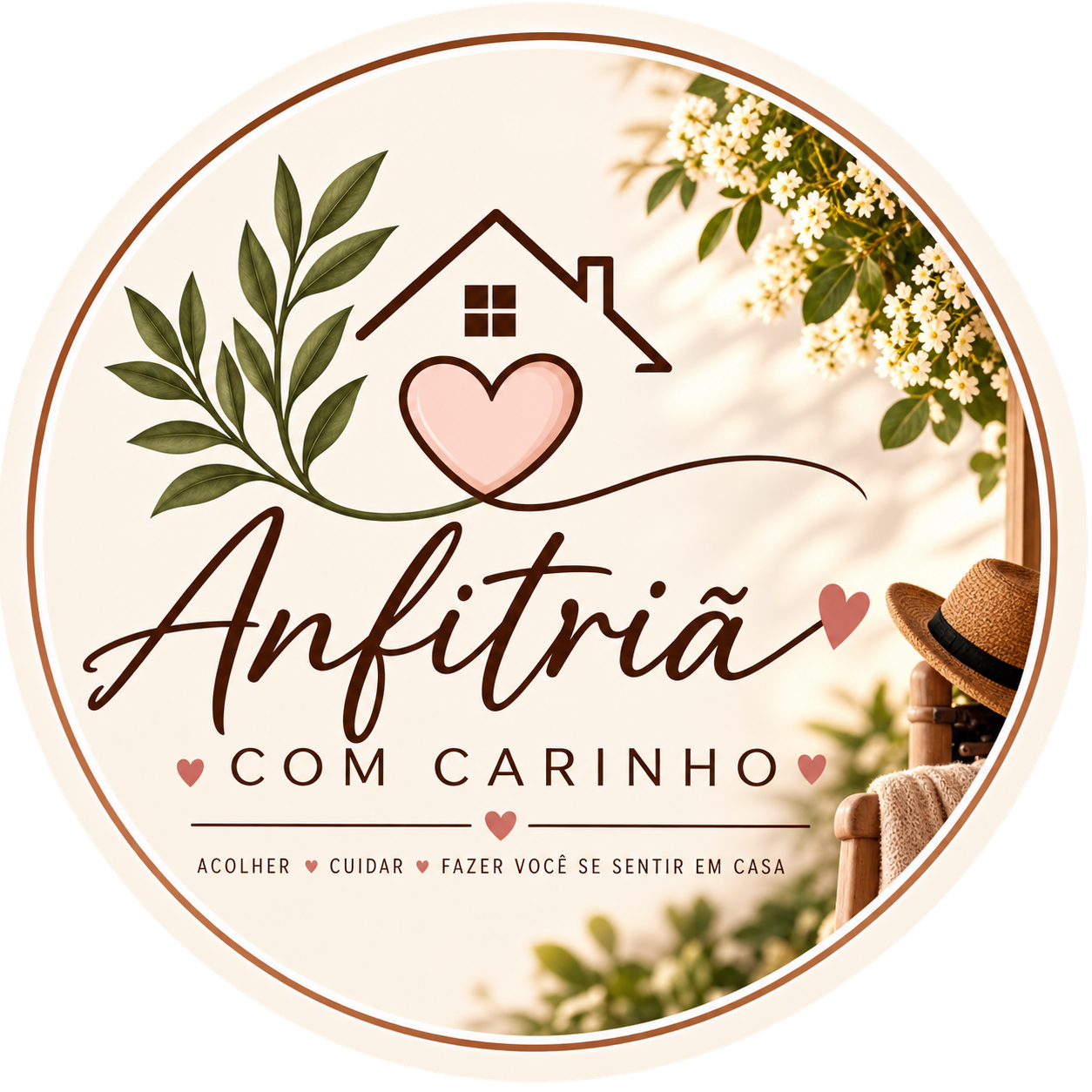 Logomarca oficial Anfitriã com Carinho